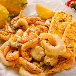 frittura di gamberi e calamari