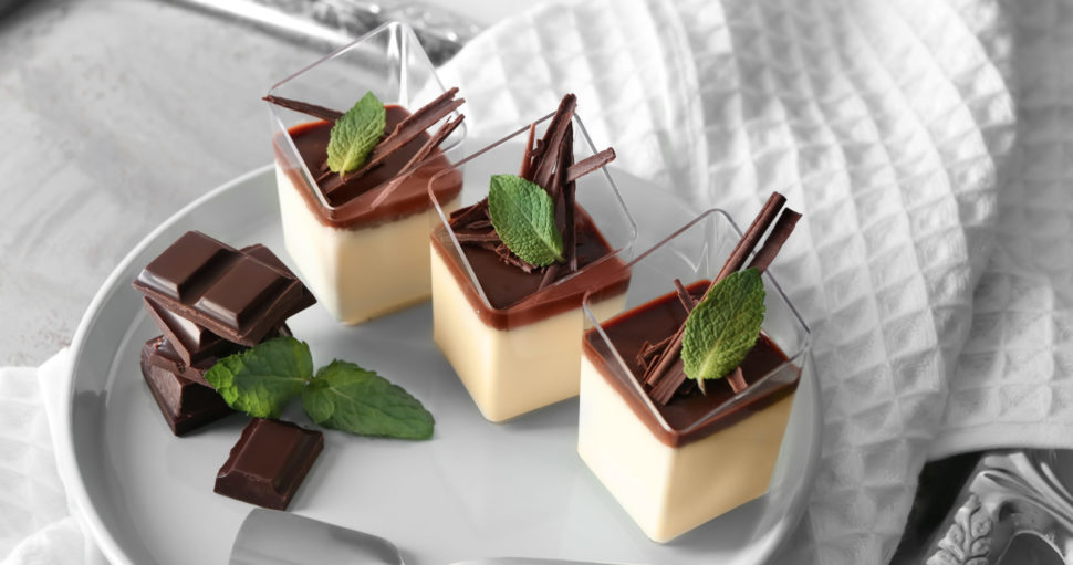 Panna cotta menta e cioccolato